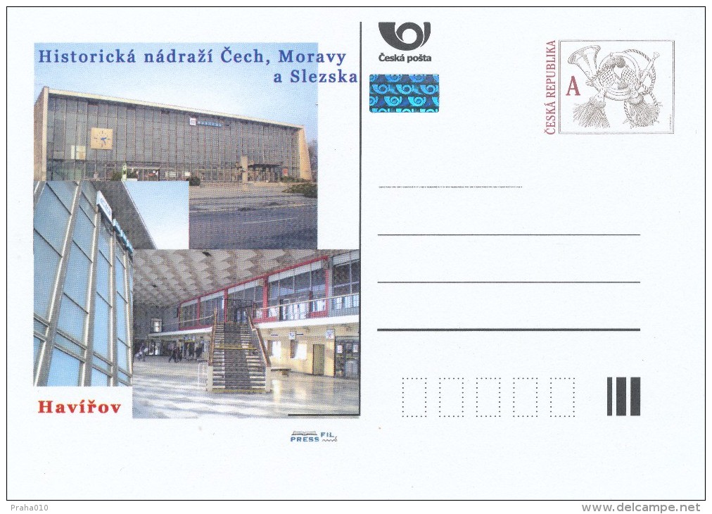 Czech Rep. / Postal Stat. (Pre2015/91) Historic Railway Station In Bohemia, Moravia & Silesia (2 Pieces) 1st Issue 2015 - Factories & Industries