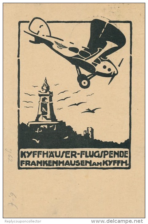 FRANKENHAUSEN - 1921 , Kyffhäuser Flug - Spendenkarte - Briefe U. Dokumente