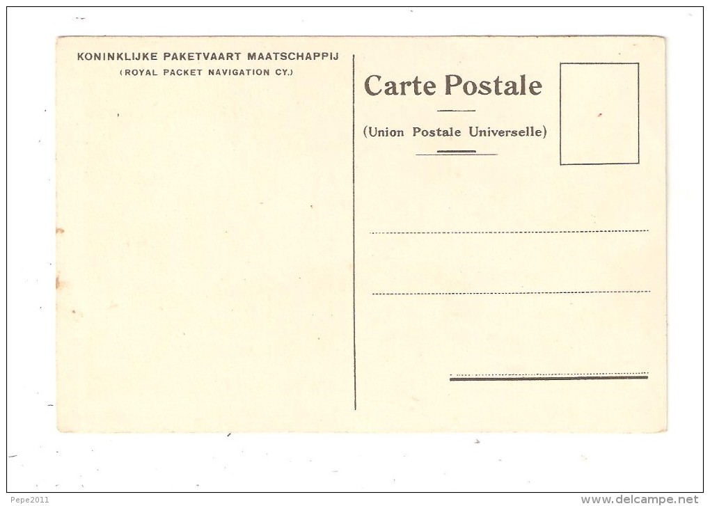 CPA INDONESIE ... KONINKLIJKE PAKETVAART MAATSCHAPPIJ Oost Flores Geestenhuis Peu Commune - Indonésie