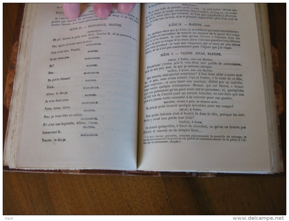 Oeuvres complètes de Molière  3 volumes  Reliés -  Garnier Frères Editeurs Paris Clichés non dans l ordre !!