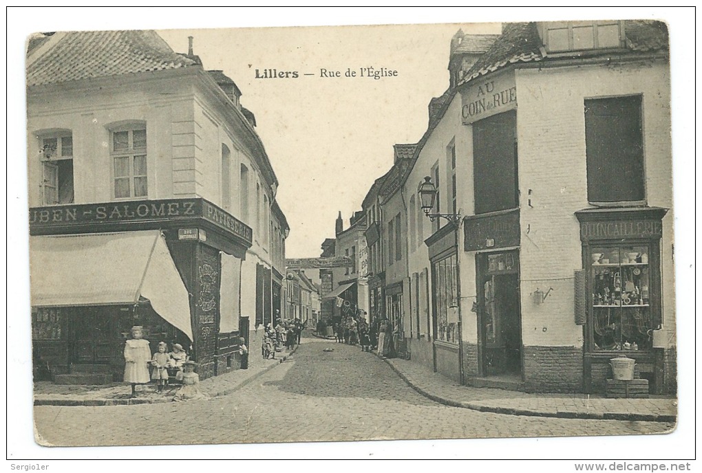 CPA Lillers  Rue De L'église  Houben Salomez Au Coin De Rue  Quincaillerie - Lillers