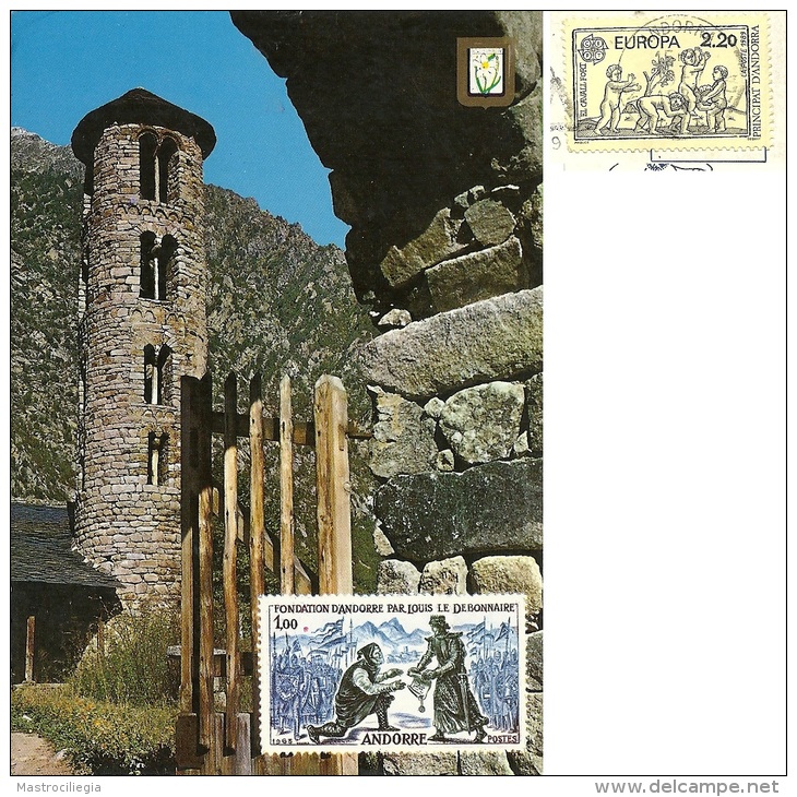 VALLS D´ANDORRA  PRINCIPAT D'ANDORRA  SANTA COLOMA  El Millenari Campanar Romànic  Nice Stamp  CEPT - Andorra