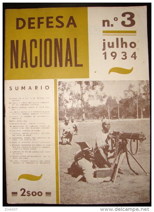 Revista Defesa Nacional De Portugal Nº 3 - Magazine Military - Militaire 1934. - Revues & Journaux