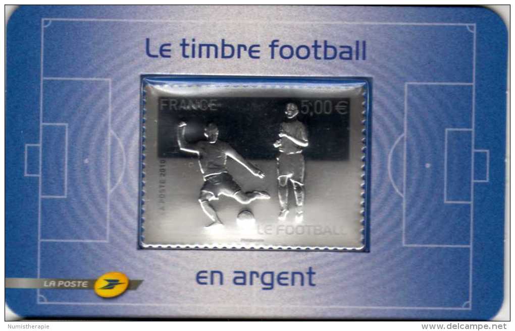 Le Timbre Football EN ARGENT : La Poste Française 2010 : 5,00 € - Neufs