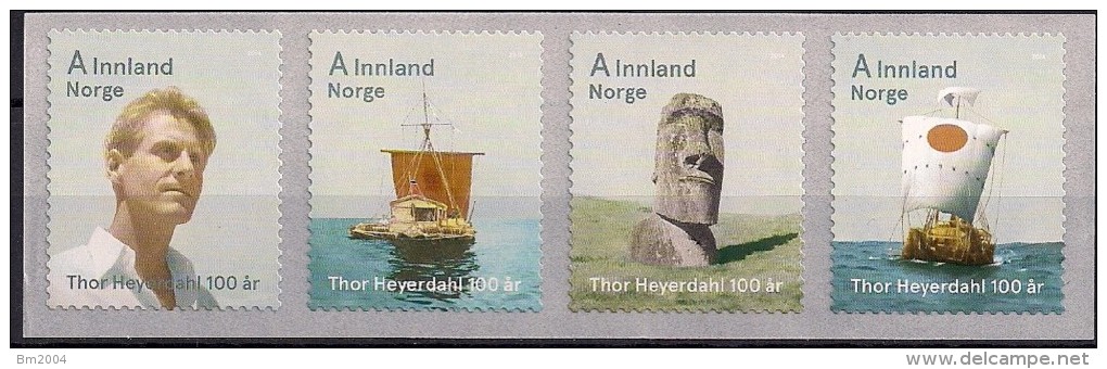 2014 Norwegen Mi. 1847-0**MNH   100. Geburtstag Von Thor Heyerdahl - Unused Stamps