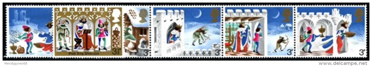 GB 1973 CHRISTMAS SET OF 6 SG 943-48 MI 639-44 SC 709-14 IV 700-07 - Unused Stamps