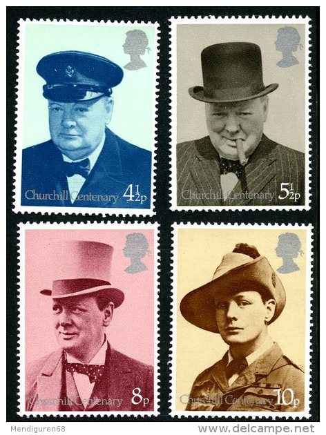 GB 1974 CHURCHILL SET OF 4 SG 962-5 MI 659-62 SC 728-731 IV 735-738 - Unused Stamps