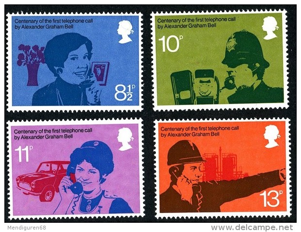 GB 1976 TELEPHONES SET OF 4 SG 997-1000 MI 702-05 SC 777-80 IV 786-89 - Unused Stamps