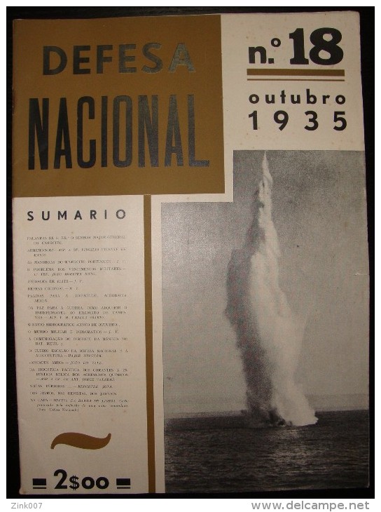 Revista Defesa Nacional De Portugal Nº 18 - Magazine Military - Militaire 1935. - Zeitungen & Zeitschriften