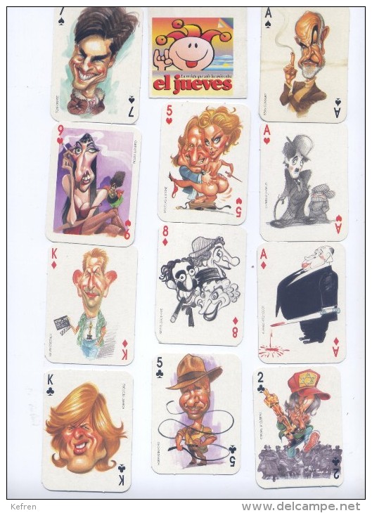 BARAJA POKER CARICATURAS ACTORES, ACTRICES Y DIRECTORES DE CINE DE REVISTA EL JUEVES - Barajas De Naipe