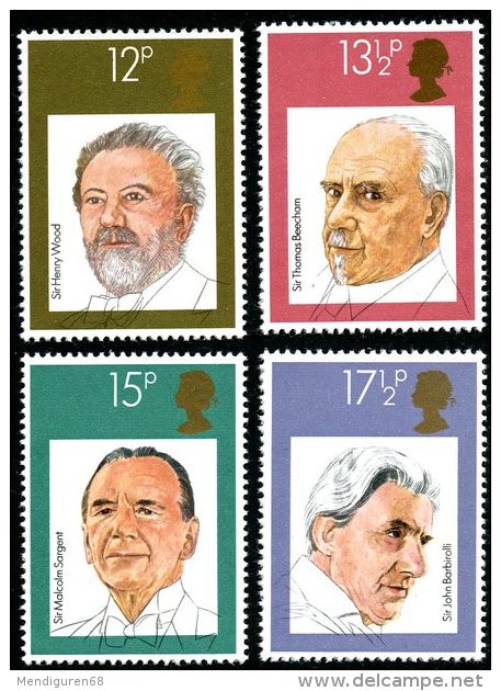 GB 1980 MUSICIANS SET OF 4 SG 1130-1133 MI 847-49 SC 920-923 IV 951-954 - Unused Stamps
