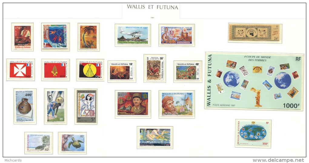 WALLIS FUTUNA 1997 - Annee Complete  (Yvert 497/511 - A 197/202 - BF 7) Neuf ** (MNH) Sans Trace De Charniere - Unused Stamps