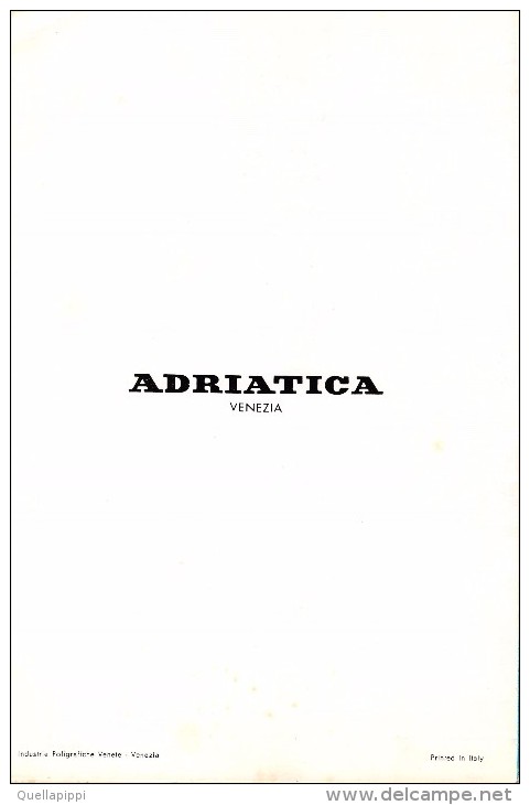 02688 "NAVE - ADRIATICA - VENEZIA - CLASSE PRIMA - PROGRAMMA DELLA GIORNATA 10 MARZO 1968" - Advertising