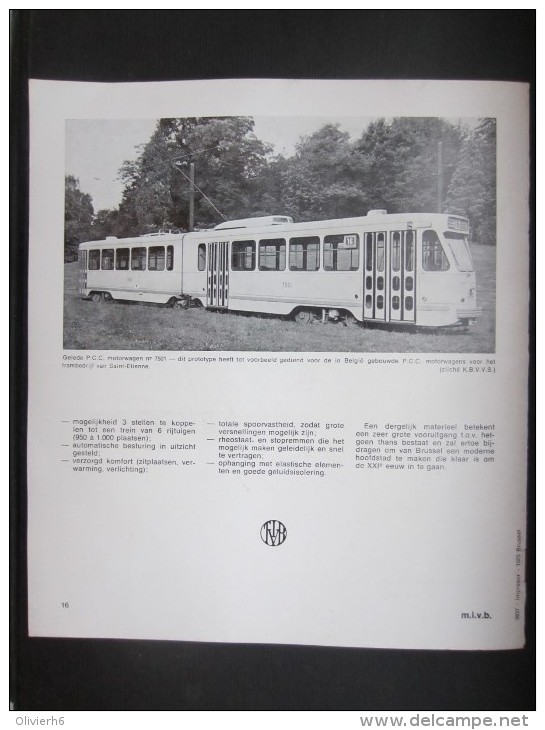 M.I.V.B. - S.T.I.B. (M1531) een woordje geschiedenis (2 vues) TRAM, plan et élévation tram série 7000 et série 4000