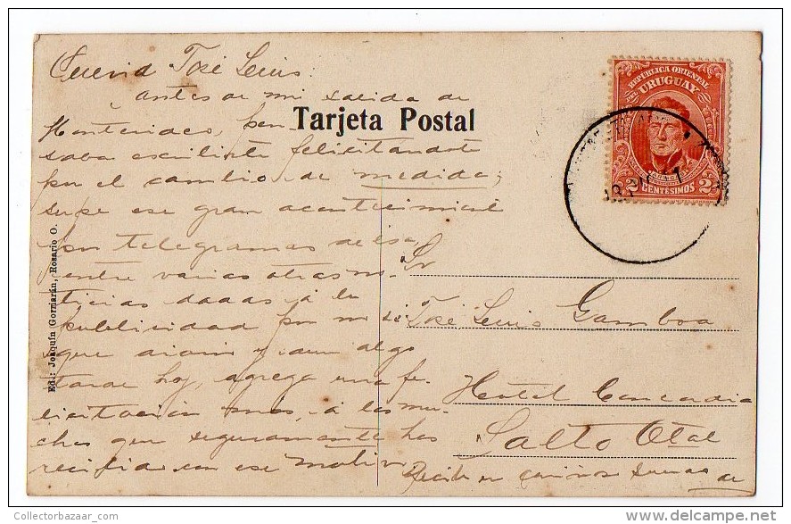 URUGUAY  ROSARIO ORIENTAL CALLE SARANDI ANIMATED TARJETA POSTAL  Ca1900 POSTCARD Cpa Ak (W4_1691) - Uruguay