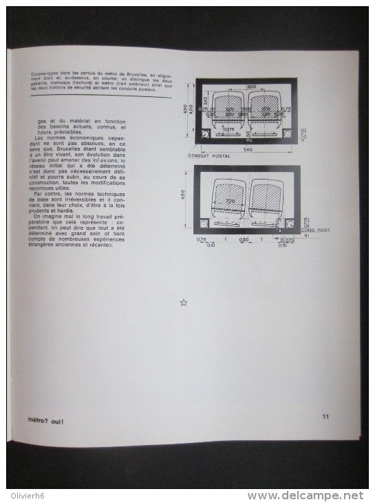 M.I.V.B. - S.T.I.B. (M1531) METRO? OUI! (2 Vues) 1971 Dépliant Avec Photos, Plan, Histoire, Etc - Railway