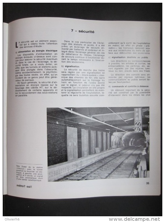 M.I.V.B. - S.T.I.B. (M1531) METRO? OUI! (2 vues) 1971 Dépliant avec photos, plan, histoire, etc