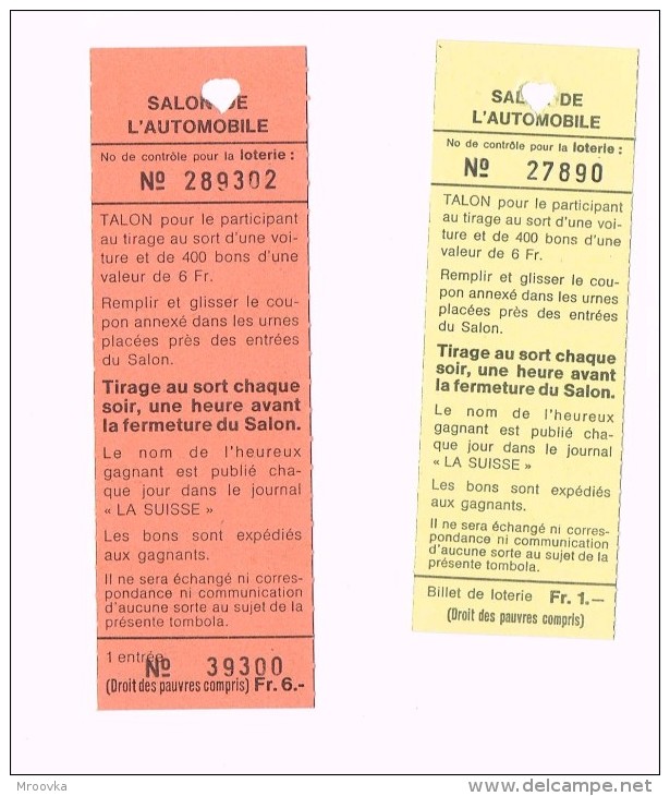 45-e SALON DE L'AUTO GENEVE 13-23 Mars 1975 - Catalogue Officiel + BILLET DE LOTERIE + ABSCHNITT - Voitures