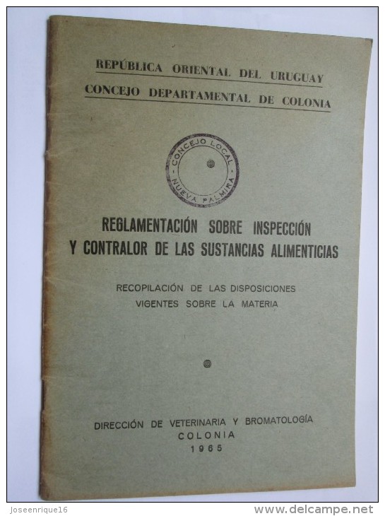 URUGUAY 1965, BROMATOLOGIA ALIMENTOS. FOOD BROMATOLOGY, ALIMENTAIRE Bromatologie - Otros & Sin Clasificación