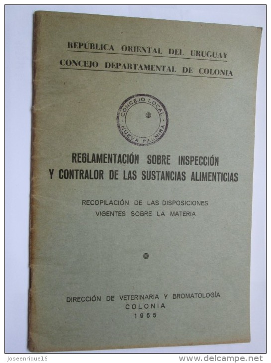 URUGUAY 1965, BROMATOLOGIA ALIMENTOS. FOOD BROMATOLOGY, ALIMENTAIRE Bromatologie - Autres & Non Classés
