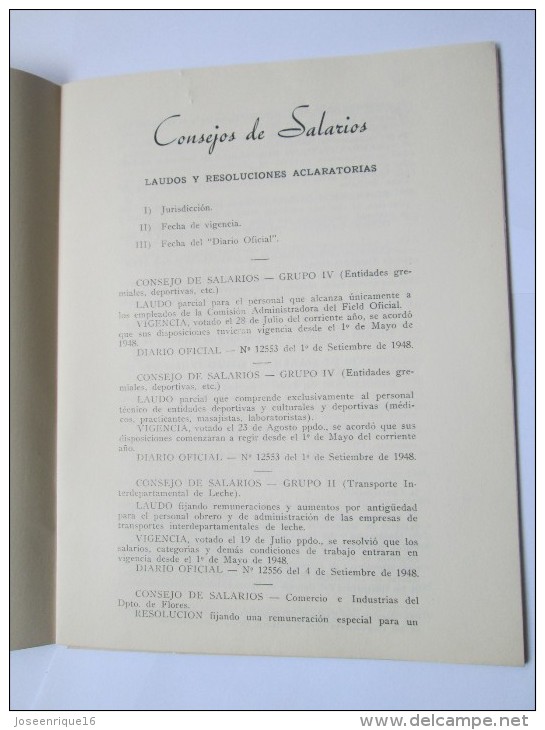 REVISTA DE TRABAJO. JOURNAL OF WORK, TRAVAIL 1948, URUGUAY Num.8 - Andere & Zonder Classificatie