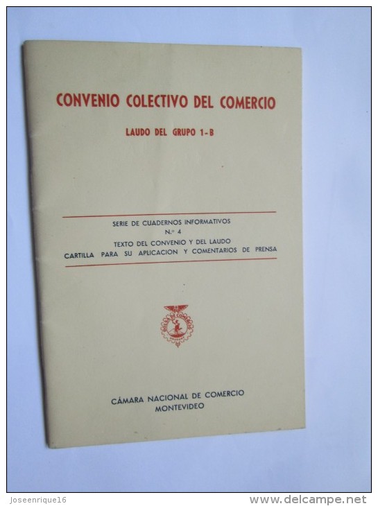 URUGUAY 1958, CONVENIO DE COMERCIO. ACCORD COMMERCIAL, TRADE AGREEMENT - Pratique