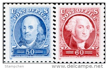 1997 USA Pacific 97 Stamps Sc#3139a & 3140a Stamp Show B. Franklin & G. Washington Famous - Nuovi