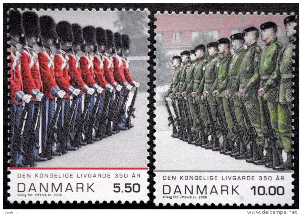 Denmark 2008 Guards In Full-dress Uniform / Gardisten In Galauniform MiNr.1493-94 MNH (**)  ( Lot  A 15  ) - Nuevos