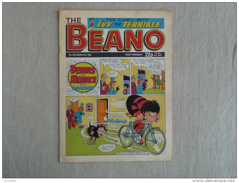 BD Journal Comic Strip The Beano With Ivy The Terrible N°243 March 4th 1989. Voir Photos. - Newspaper Comics