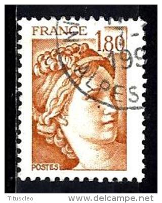 FRANCE 2061° 1,80f  Ocre Orangé Sabine De Gandon (10% De La Cote + 0,15) - 1977-1981 Sabine Of Gandon