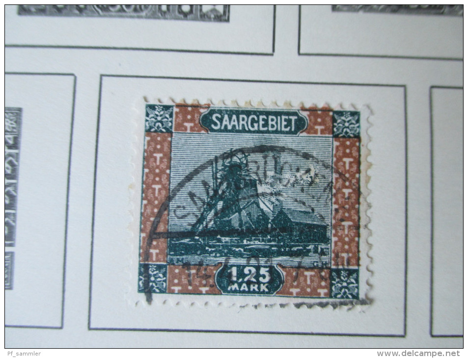 Saar 1920 - 1960 auf VD. Altes Auktionslos! Schöne gestempelte Marken! Saubere Stempel / Z.T. Ersttag / Sonderstempel