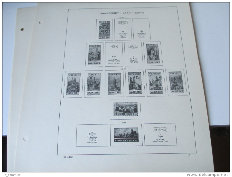 Saar 1920 - 1960 auf VD. Altes Auktionslos! Schöne gestempelte Marken! Saubere Stempel / Z.T. Ersttag / Sonderstempel