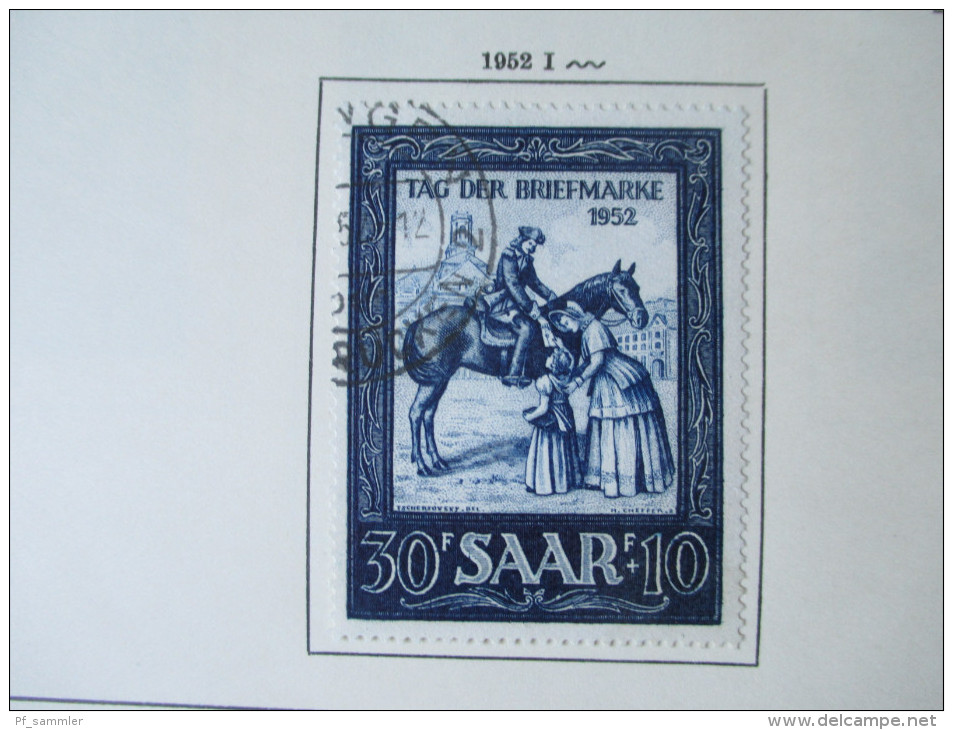 Saar 1920 - 1960 auf VD. Altes Auktionslos! Schöne gestempelte Marken! Saubere Stempel / Z.T. Ersttag / Sonderstempel