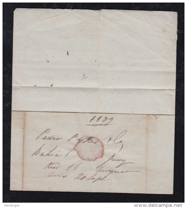 Brazil Brasil 1839 Ship Letter BAHIA To LONDON England With Greenhow - Préphilatélie