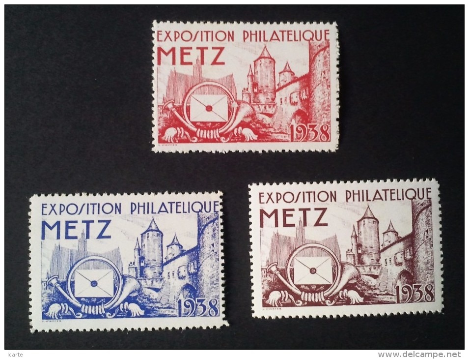 Vignettes Exposition Philatélique De METZ 1938 Neuves Sans Charnière - Esposizioni Filateliche