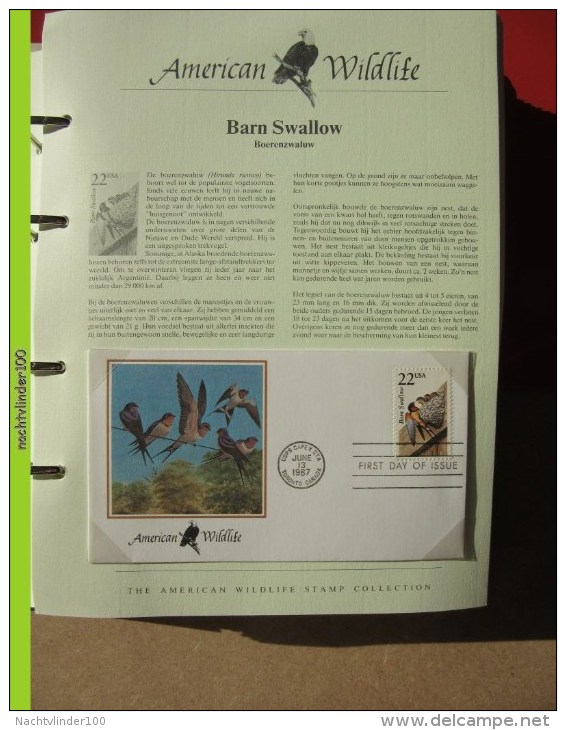 FAUNA BIRDS MAMMALS REPTILES BUTTERFLIES LOBSTER 1 ALBUM MET/WITH COLLECTION USA FDC´S  MysA Onbeschreven - Collections (with Albums)