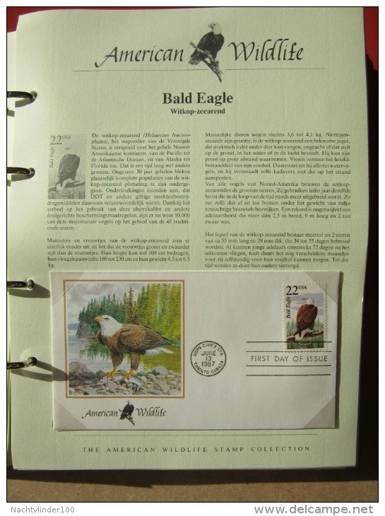 FAUNA BIRDS MAMMALS REPTILES BUTTERFLIES LOBSTER 1 ALBUM MET/WITH COLLECTION USA FDC´S  MysA onbeschreven