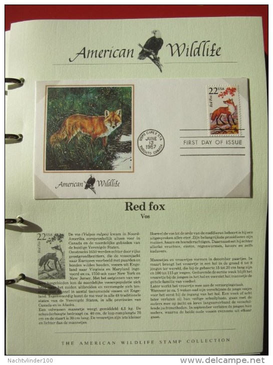 FAUNA BIRDS MAMMALS REPTILES BUTTERFLIES LOBSTER 1 ALBUM MET/WITH COLLECTION USA FDC´S  MysA onbeschreven