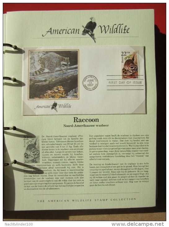 FAUNA BIRDS MAMMALS REPTILES BUTTERFLIES LOBSTER 1 ALBUM MET/WITH COLLECTION USA FDC´S  MysA onbeschreven