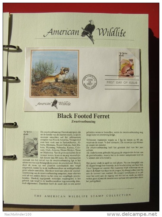 FAUNA BIRDS MAMMALS REPTILES BUTTERFLIES LOBSTER 1 ALBUM MET/WITH COLLECTION USA FDC´S  MysA onbeschreven