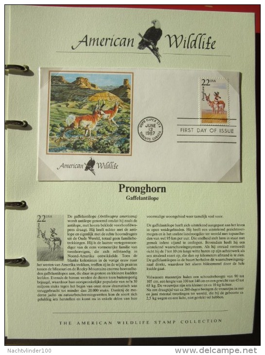 FAUNA BIRDS MAMMALS REPTILES BUTTERFLIES LOBSTER 1 ALBUM MET/WITH COLLECTION USA FDC´S  MysA onbeschreven