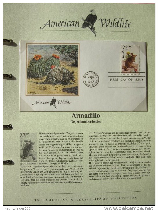 FAUNA BIRDS MAMMALS REPTILES BUTTERFLIES LOBSTER 1 ALBUM MET/WITH COLLECTION USA FDC´S  MysA onbeschreven