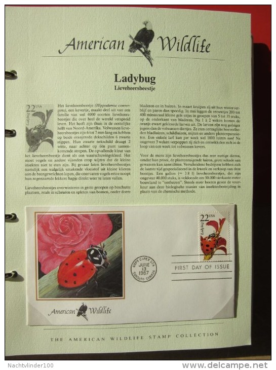 FAUNA BIRDS MAMMALS REPTILES BUTTERFLIES LOBSTER 1 ALBUM MET/WITH COLLECTION USA FDC´S  MysA onbeschreven