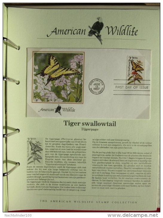 FAUNA BIRDS MAMMALS REPTILES BUTTERFLIES LOBSTER 1 ALBUM MET/WITH COLLECTION USA FDC´S  MysA onbeschreven