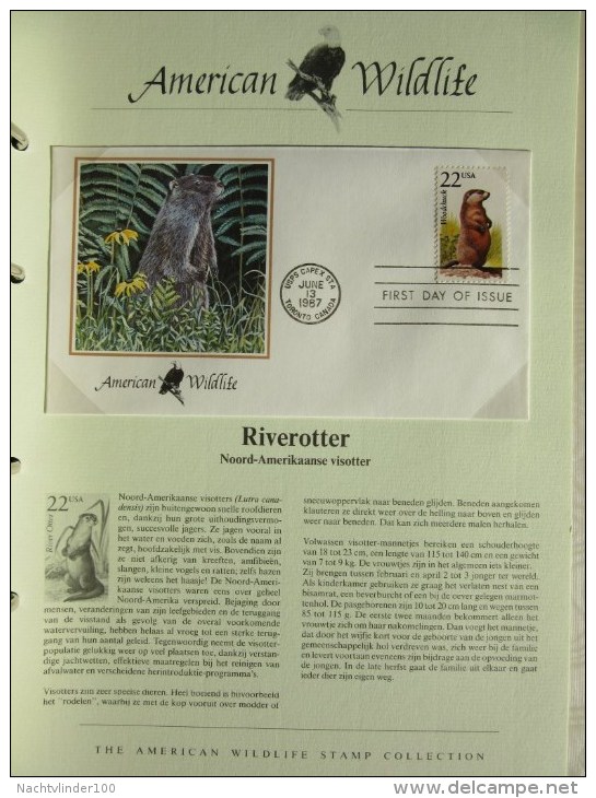 FAUNA BIRDS MAMMALS REPTILES BUTTERFLIES LOBSTER 1 ALBUM MET/WITH COLLECTION USA FDC´S  MysA onbeschreven