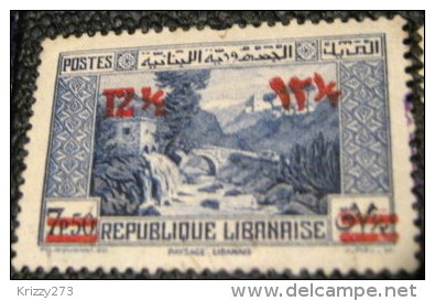 Lebanon 1938 Country Scene Overprinted 12.5p - Used - Liban