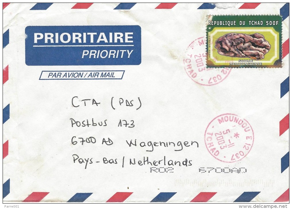 Tchad 2003 Moundou Minerals Iron Slacks Prehistory Meroving Cover - Tchad (1960-...)