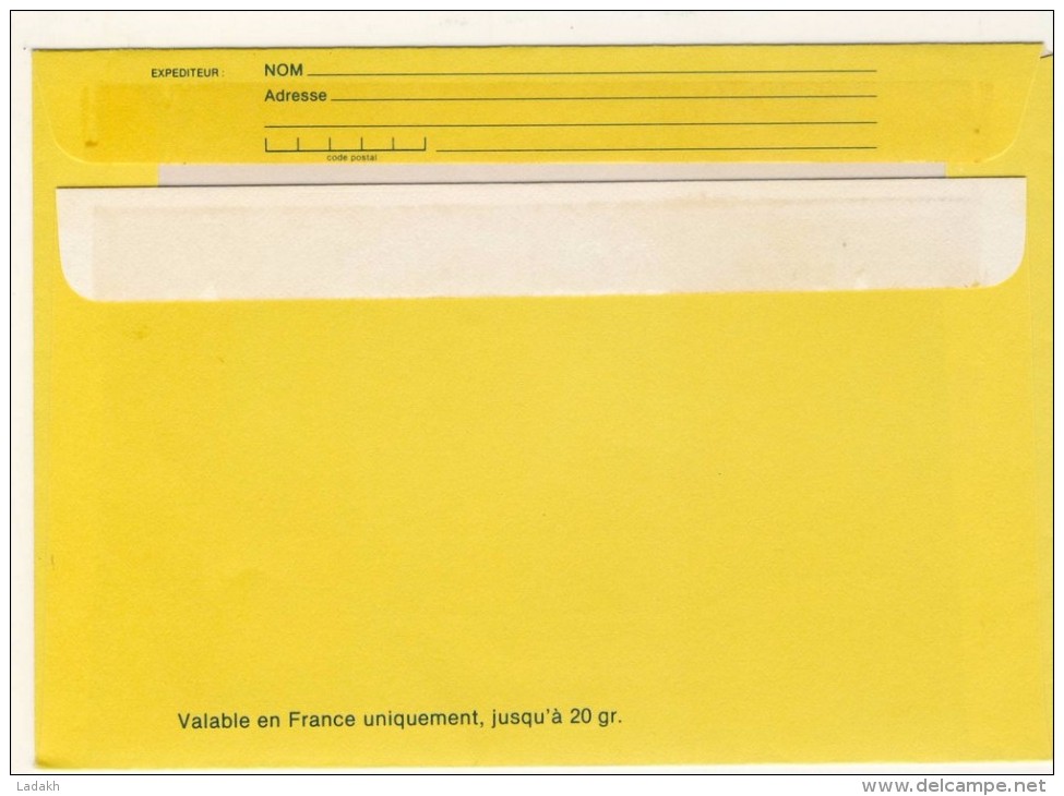 ENTIER POSTAL  # ENVELOPPE # TYPE LIBERTE GANDON #  SANS VALEUR FACIALE ROUGE  # 1984 # REF STORCH -FRANCON # F 7 - Enveloppes Types Et TSC (avant 1995)