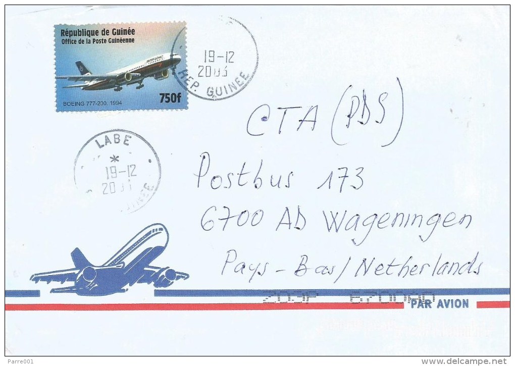 Guinee Guinea 2003 Labe Boeing 777-200 Airplane Aviation Cover - Guinee (1958-...)