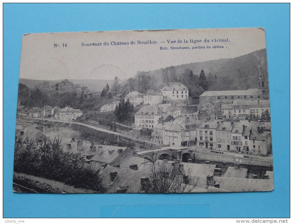 Vue De La Ligne Du Vicinal ( Souvenir Du Château ) ( 14 )  Anno 1908 ( Zie Foto Voor Details ) !! - Bouillon